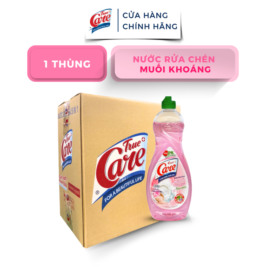 Thùng Nước Rửa Chén Thiên Nhiên True Care  (24chai x 750gr)