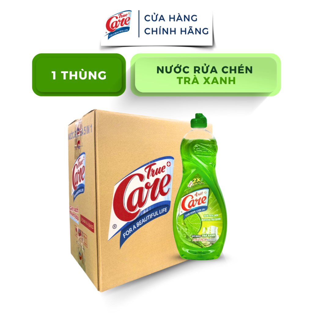 Thùng Nước Rửa Chén Thiên Nhiên True Care  (24chai x 750gr)