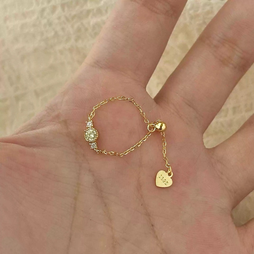 Hoả Tốc Nhẫn Nữ Freesize Đính Đá S925 Mạ Vàng 14K KHÔNG HOEN GỈ Đi Tiệc Tinh Tế QUEMEO