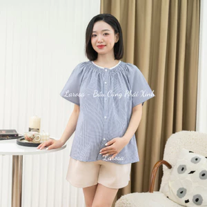 Larosa Áo Bầu Phối Cổ Ren Chất Liệu Mềm Mát Phong Cách Trẻ Trung Thanh Lịch - LA069A