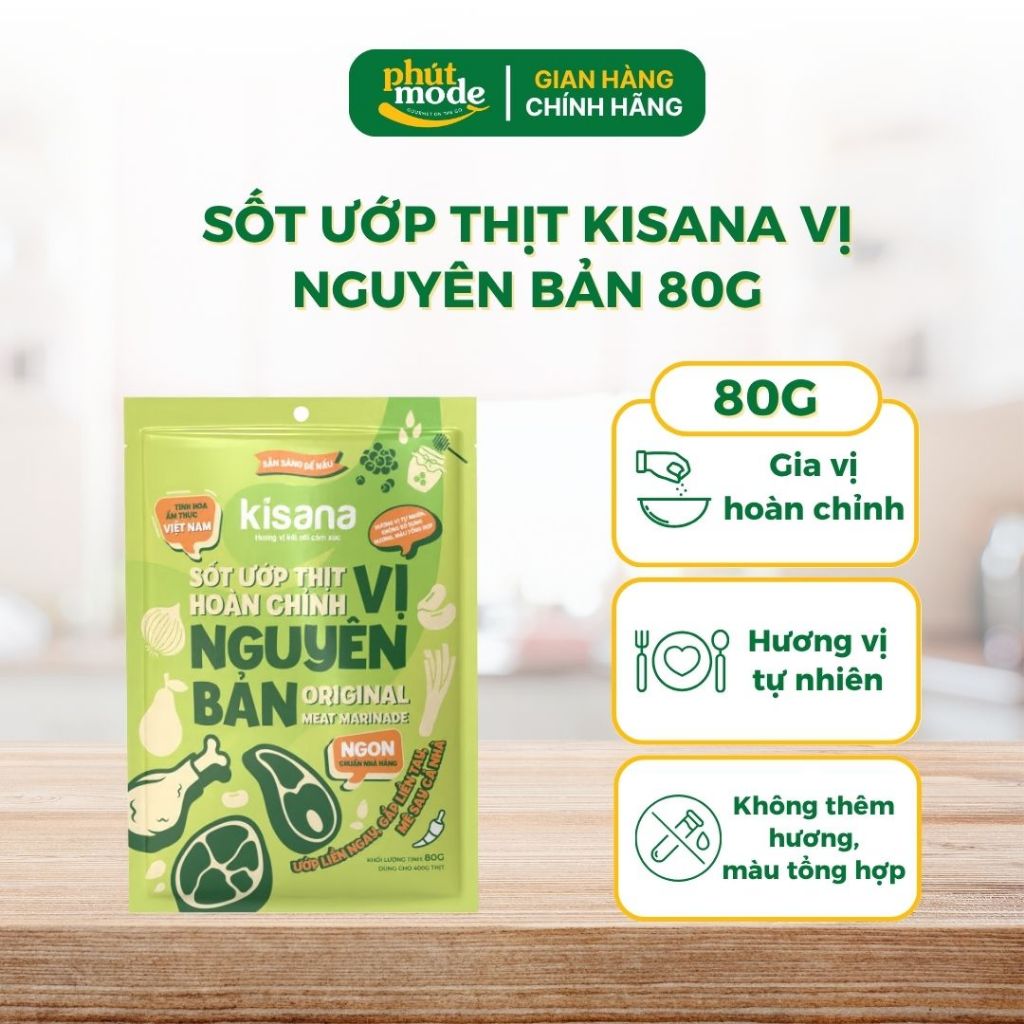Sốt ướp hải sản Kisana 80g - Gia vị ướp hải sản hoàn chỉnh thơm ngon chuẩn vị nhà hàng