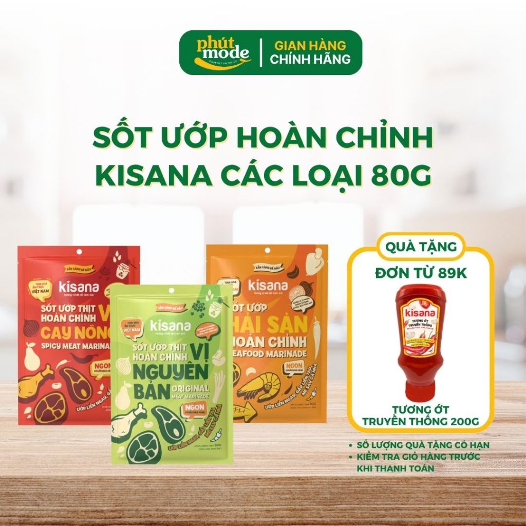 Sốt ướp hải sản Kisana 80g - Gia vị ướp hải sản hoàn chỉnh thơm ngon chuẩn vị nhà hàng