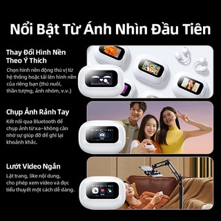 Tai nghe Bluetooth UGREEN ClipBuds Magic Màn hình cảm ứng thông minh,Bluetooth 5.4,Độ trễ thấp,pin 30H,Chống nước IPX5