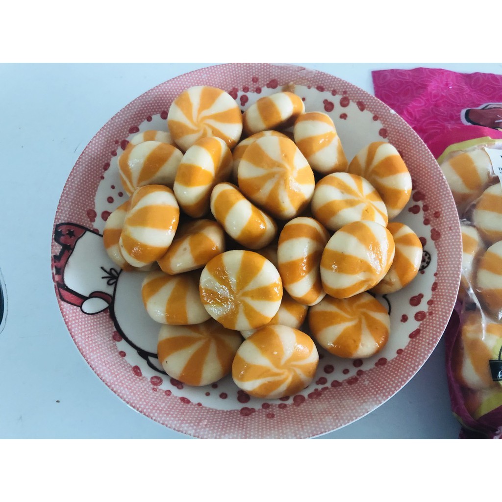 Gói 500g viên thả lẩu nhân trứng cá nhím  màu cam