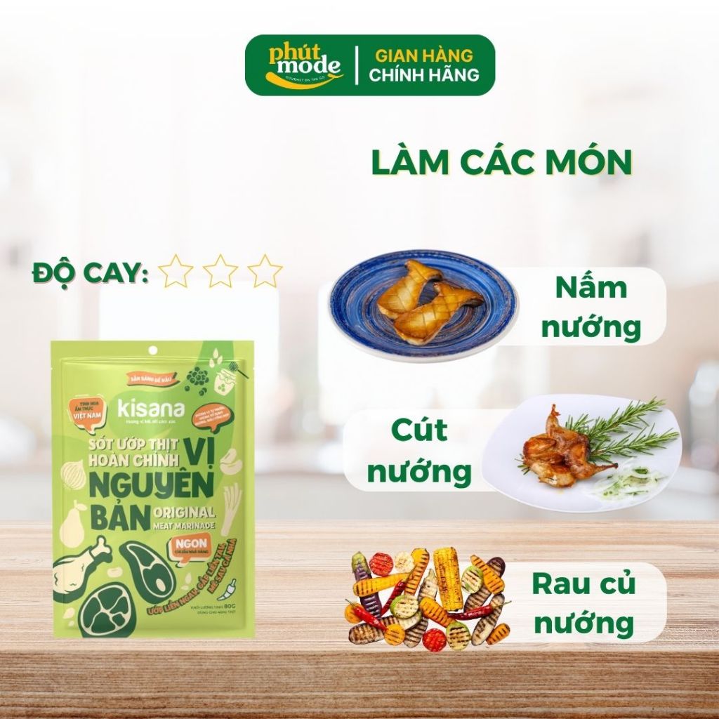 Sốt ướp hải sản Kisana 80g - Gia vị ướp hải sản hoàn chỉnh thơm ngon chuẩn vị nhà hàng