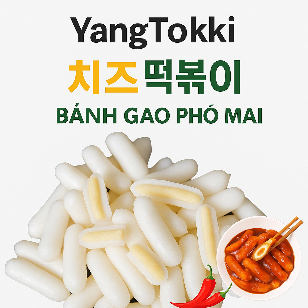 500g TOKBOKKI NHÂN PHOMAI Kèm Sốt ,Set Tự Nấu Tokbokki Tại Nhà Dễ Dàng, Tiện Lợi