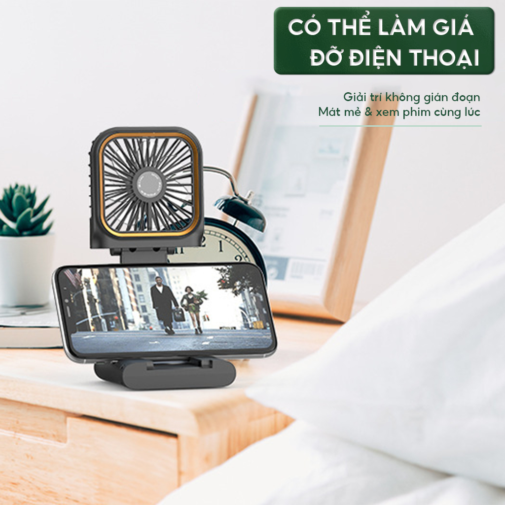 Quạt Mini Pin Khủng, Nhỏ Gọn Tiện Dụng Pin Trâu, Quạt Mini Cầm Tay, Quạt đứng