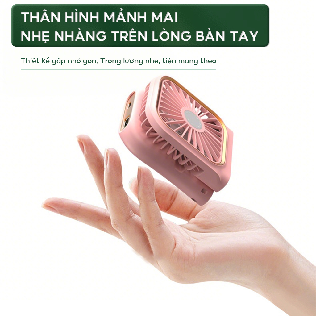 Quạt Mini Pin Khủng, Nhỏ Gọn Tiện Dụng Pin Trâu, Quạt Mini Cầm Tay, Quạt đứng