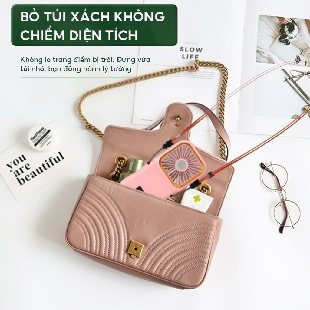 Quạt Mini Pin Khủng, Nhỏ Gọn Tiện Dụng Pin Trâu, Quạt Mini Cầm Tay, Quạt đứng