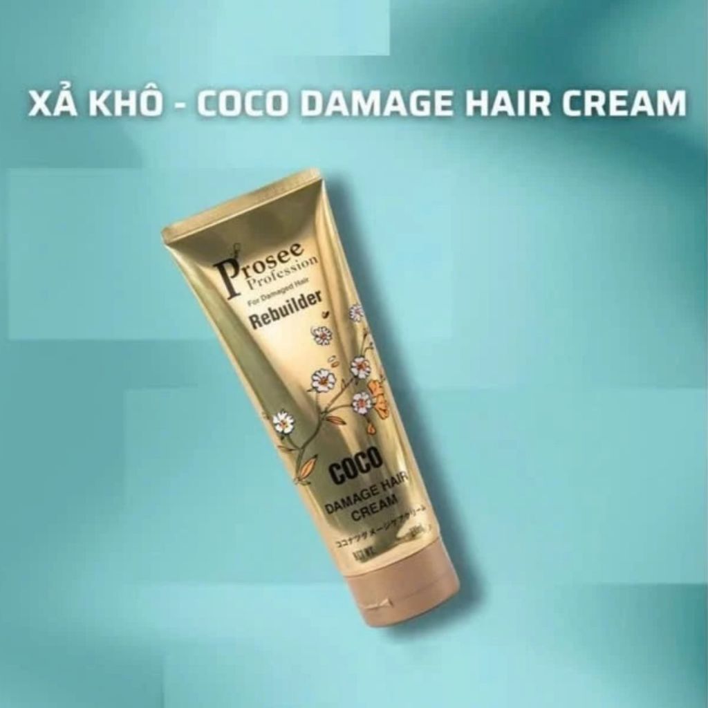 Tuýp Xả Khô Prosee Coco Damage PF1 230ml | Dưỡng Tóc Mềm Mượt, Cân Bằng Độ Ẩm & Dễ Vào Nếp