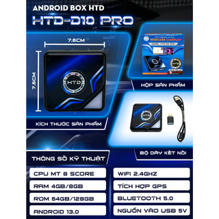 HTD D10 Pro – Android Box Cắm Là Dùng Cho Xe BMW, VinFast, Có Apple CarPlay Không Dây