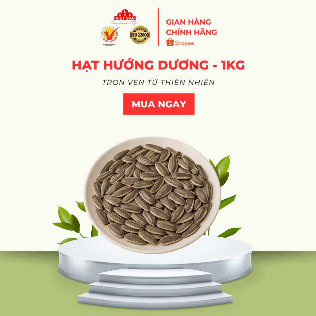 Hạt Hướng Dương Việt San 100g - Hạt To Mẩy, Bùi Béo, Giòn Tan