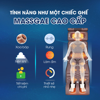 Đệm massage toàn thân, nệm massage tại nhà, ghế massage  Rowanto M08 Max phục hồi giảm đau nhức hỗ trợ tuần hoàn máu