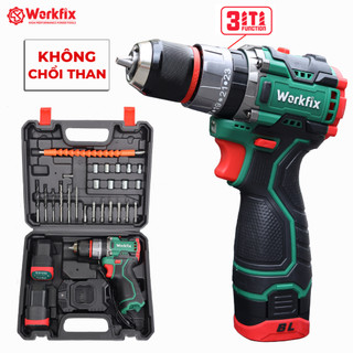 Máy khoan pin cầm tay Workfix WF-ID1610BL, Khoan sắt, Khoan gỗ, Bắt vít - Động Cơ Không Chổi Than
