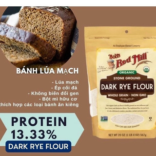 Bột Lúa Mạch Đen Hữu Cơ Organic Dark Rye flour Bob's Red Mill/ Ecorod