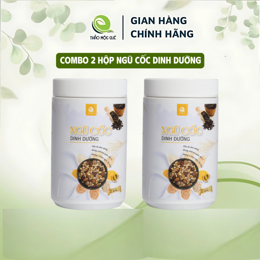 [ COMBO 2 HỘP ] Ngũ Cốc Dinh Dưỡng Không Đường – Ngũ Cốc Thảo Mộc Quê Nguyên Chất – Bột Thơm Mịn