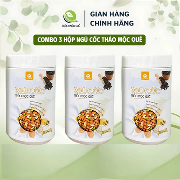 [ COMBO 3 HỘP ] Ngũ Cốc Dinh Dưỡng Thảo Mộc Quê 500g | Bột Ngũ Cốc Nguyên Chất Không Đường