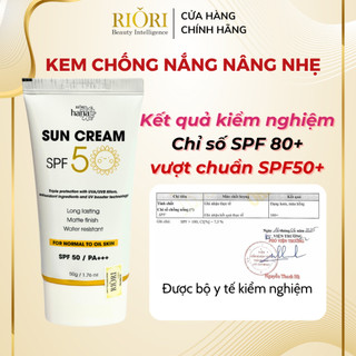 Kem chống nắng RIORI HANA SPF 50 bảo vệ làn da toàn diện - SUN CREAM 50g dành cho mọi loại da