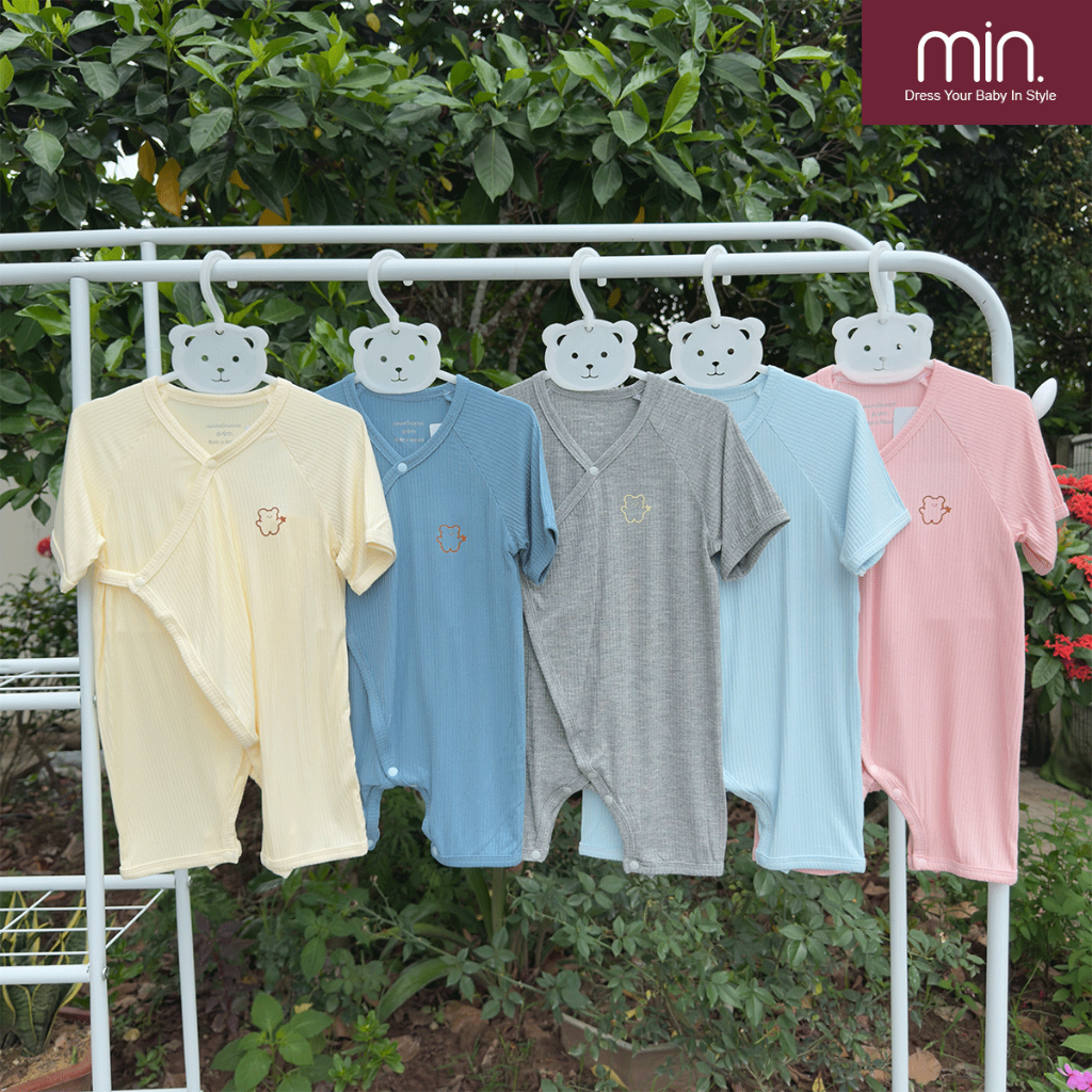 Body Đùi Cho Bé Anminaza Cúc Cài Lệch Vải Sợi Tăm Tre Lành Tính Mềm Mại Và Co Dãn - Hàng Chính Hãng AMI0019
