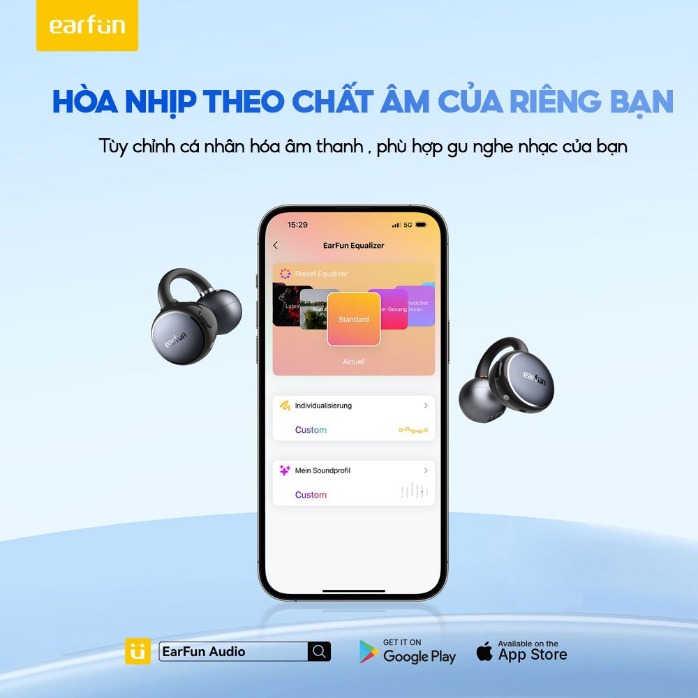 Tai Nghe Bluetooth Earfun Clip Thiết Kế Mở Open-Ear Kẹp Vành Tai Bluetooth 6.0 Hi-Res LDAC Pin 40H | BigBuy360 - bigbuy360.vn