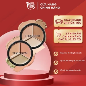 Che Khuyết Điểm The Saem Triệt Sắc, Che Phủ Cao Cover Perfection Triple Pot Concealer SPF28/PA+ 4.5g
