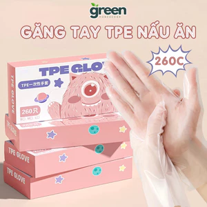 Hộp 260 Chiếc Găng Tay TPE Nấu Ăn Làm Bếp Siêu Dai Kháng Khuẩn An Toàn Dùng Một Lần Tiện Lợi