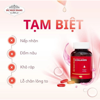 Viên uống Collagen Sắc Ngọc Khang - Hạn chế lão hóa, giảm nếp nhăn, làm đẹp da (Hộp 60 viên)