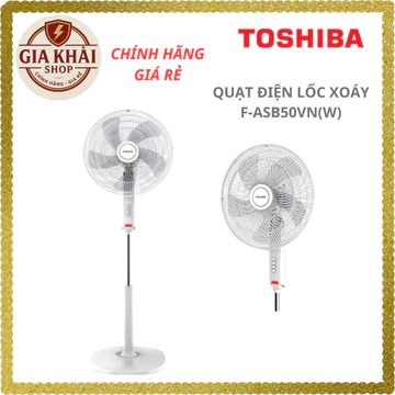 Quạt điện lốc xoáy Toshiba F-ASB50VN(W) Trắng, Động cơ bạc đạn, Công suất 55W, 5 cánh -Chính hãng