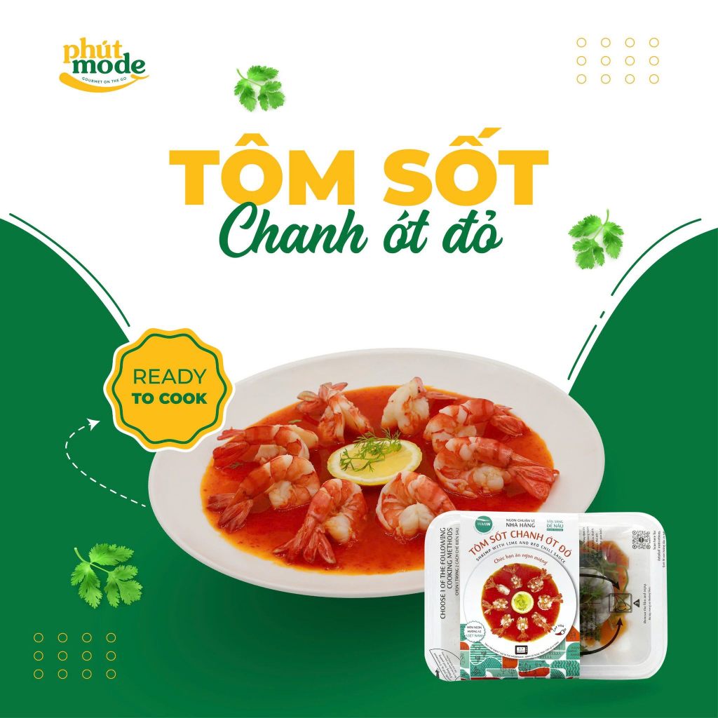 Tôm sốt chanh ớt đỏ INMIN FOOD 200G- Tôm chua cay thơm ngon thượng hạng