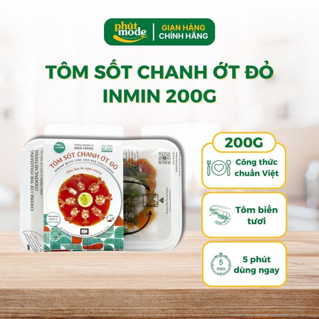 Tôm sốt INMIN FOOD các loại - Tôm chế biến sẵn thơm ngon thượng hạng