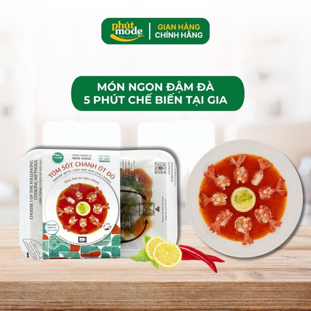 Tôm sốt INMIN FOOD các loại - Tôm chế biến sẵn thơm ngon thượng hạng