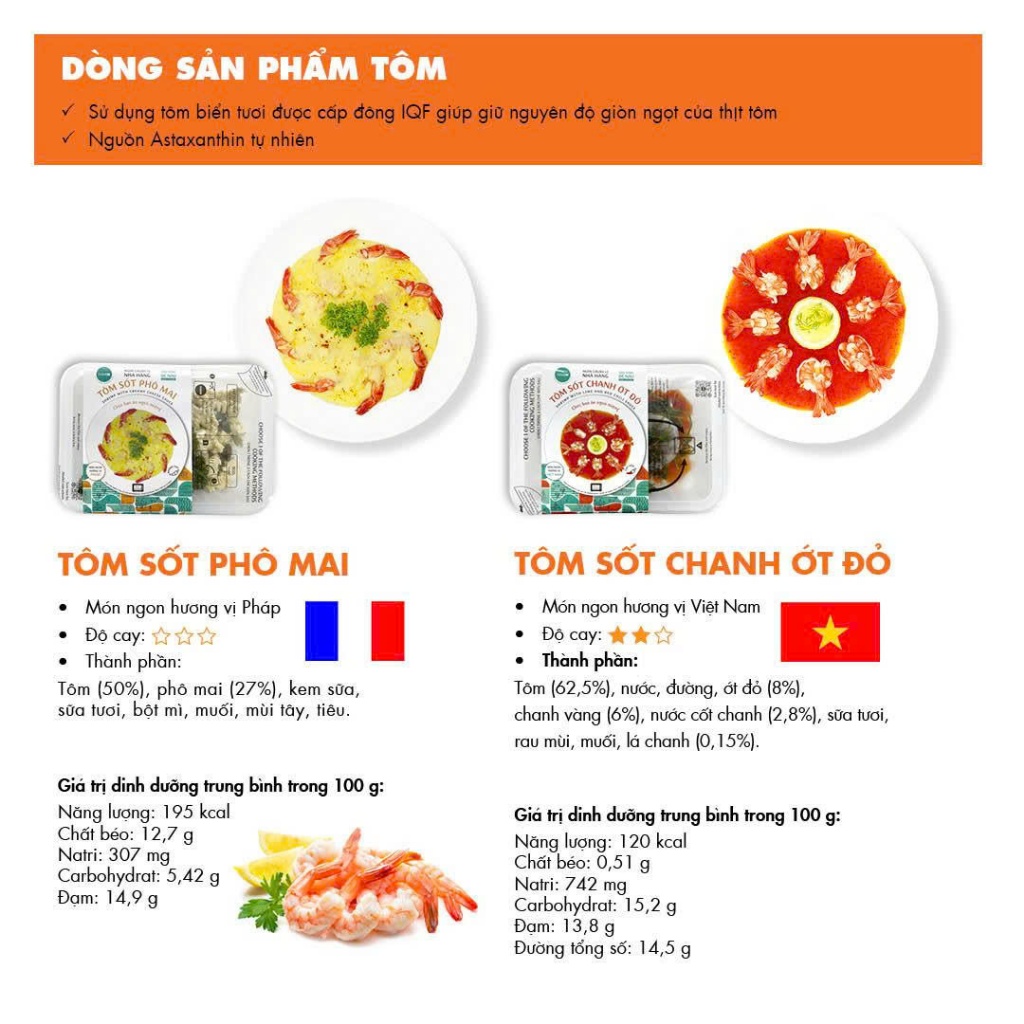 Tôm sốt INMIN FOOD các loại - Tôm chế biến sẵn thơm ngon thượng hạng