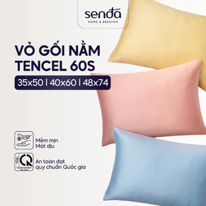 Vỏ gối Lụa Tencel 48x74 40x60 35x50 cm Sen Đá Home Bedding cao cấp trơn màu, áo gối nhỏ, bao gối nằm 100% Lyocell 60s