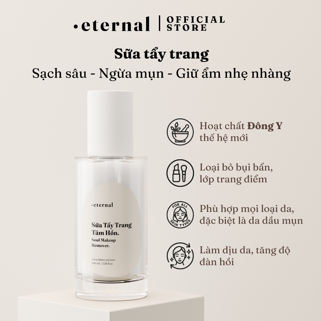 Sữa Tẩy Trang Tâm Hồn Vitamin E 100ml - Sạch Sâu, Giảm Mụn