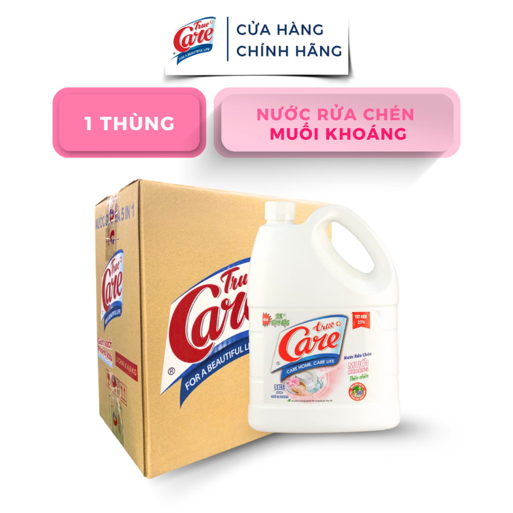 Thùng Nước Rửa Chén Thiên Nhiên True Care (4chai x 3.6kg)