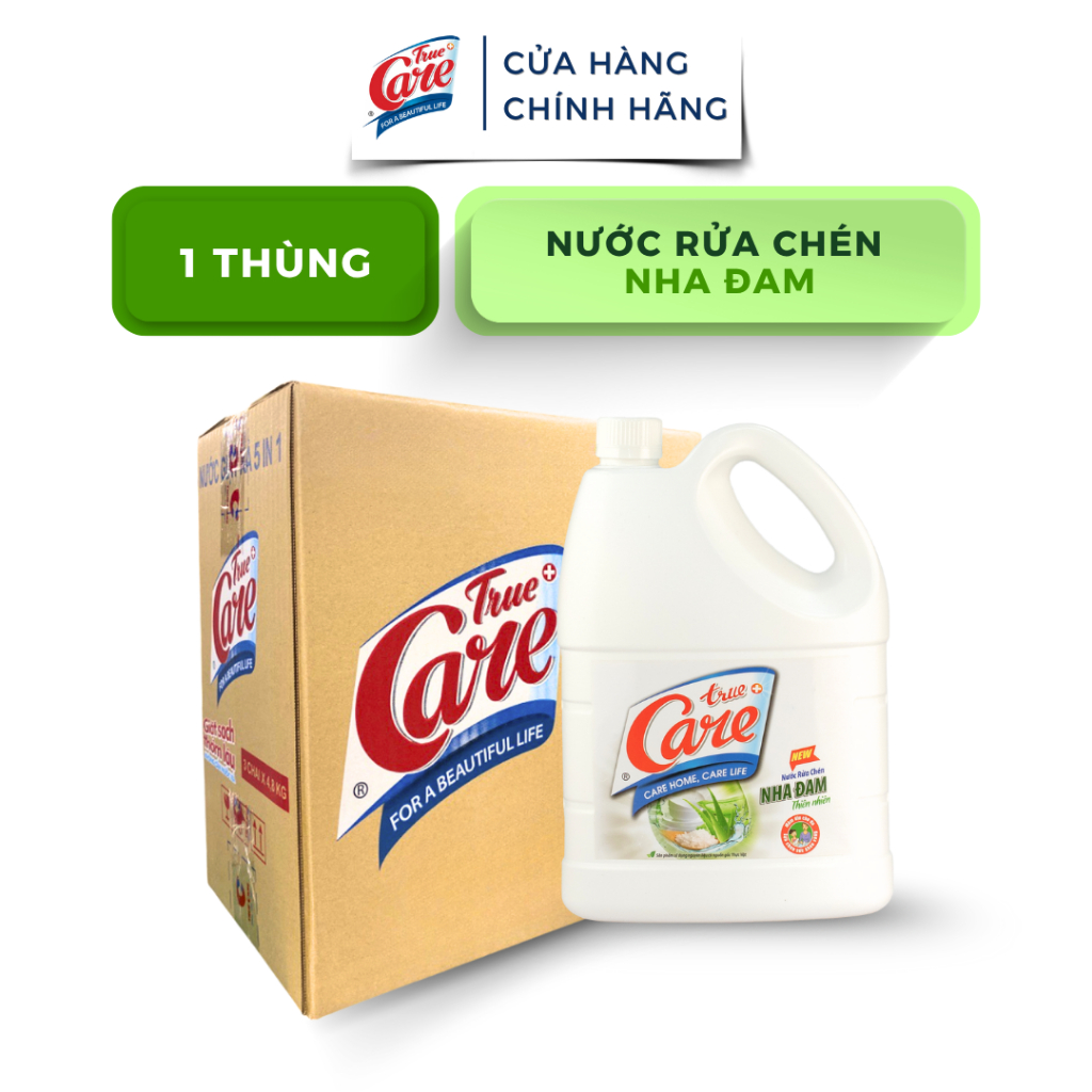 Thùng Nước Rửa Chén Thiên Nhiên True Care (4chai x 3.6kg)