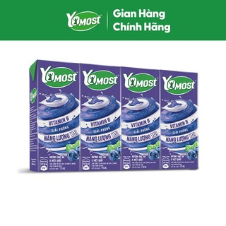 [KOL] Thùng 48 Hộp Sữa Chua Lên Men Tự Nhiên Yomost Bạc Hà - Việt Quất (170ml/Hộp)