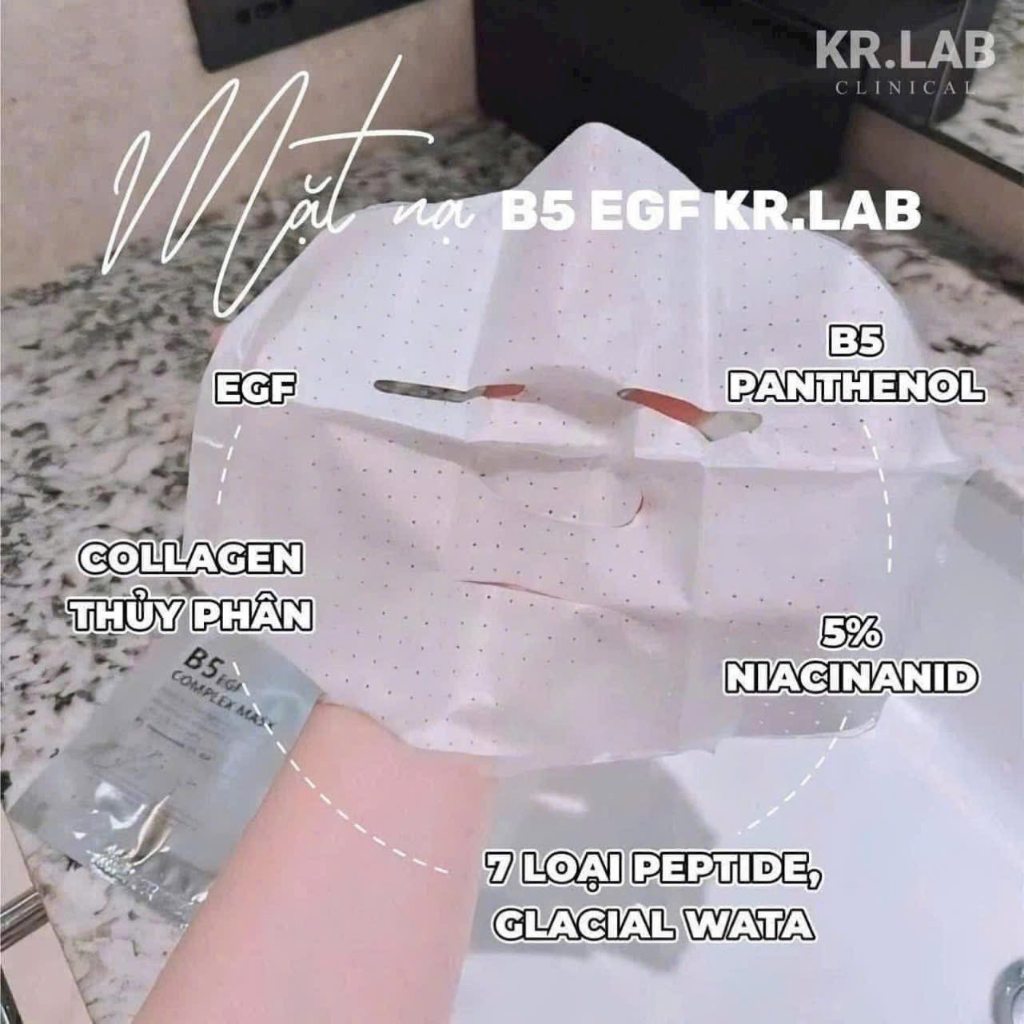 Combo 10 miếng mặt nạ KR.LAB B5 EGF COMPLEX MASK  Hàn Quốc