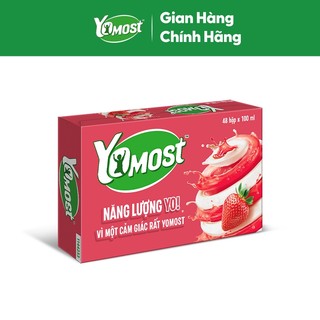 Thùng 48 Hộp Sữa chua uống Yomost vị dâu 100ml/hộp