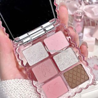 GOGOTALES Bảng Phấn Mắt, Phấn Má GogoTales 6 Ô Vỏ Hồng Ballet Coquette Sweet Pink Ballet Soft phong cách Hàn Quốc GT773