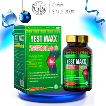Viên uống bổ xương khớp Yes Maxx bổ sung glucosamin hỗ trợ giảm đau mỏi xương khớp – Hộp 60 viên