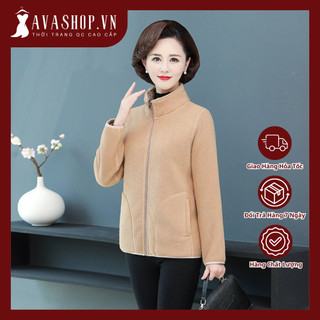 Áo Khoác Nhung Hai Mặt Giản Dị Cho Mẹ AK21
