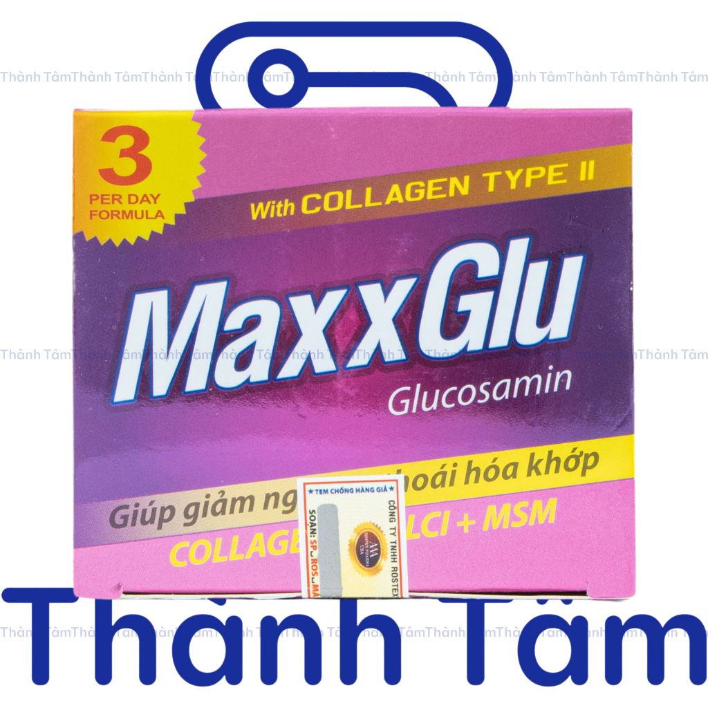 Viên uống MAXXGLU bổ sung glucosamine, hỗ trợ xương khớp - Hộp 60 viên