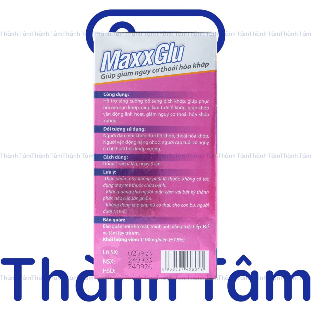 Viên uống MAXXGLU bổ sung glucosamine, hỗ trợ xương khớp - Hộp 60 viên