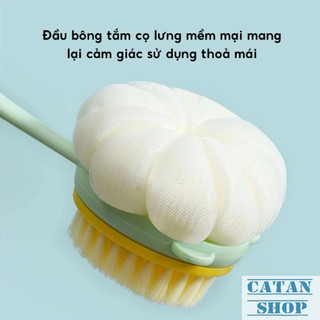 Cây Bông Chà Lưng Măng Cụt 2 Mặt Cọ Tạo Bọt Siêu Mịn Cán Dài Tạo Bọt Mịn Giúp Thư Giãn Cơ Thể Mỗi Khi Tắm Gội