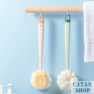 Cây Bông Chà Lưng Măng Cụt 2 Mặt Cọ Tạo Bọt Siêu Mịn Cán Dài Tạo Bọt Mịn Giúp Thư Giãn Cơ Thể Mỗi Khi Tắm Gội