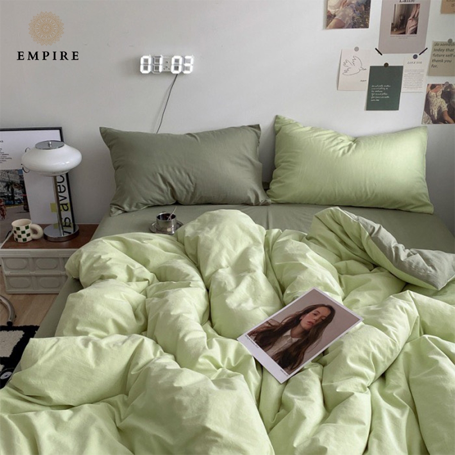 Bộ chăn ga gối cotton tici EMPIRE set 5 món ga trải giường bo chun drap đẹp - EMPIRE Bedding & Decor