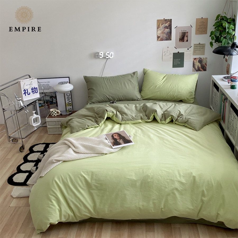 Bộ chăn ga gối cotton tici EMPIRE set 5 món ga trải giường bo chun drap đẹp - EMPIRE Bedding & Decor