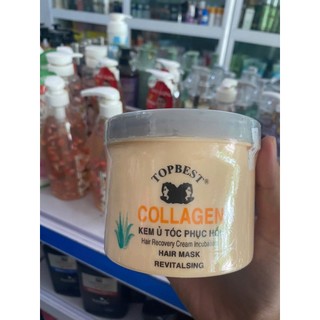kem hấp + ủ tóc phục hồi topbest colagen 500ml mới