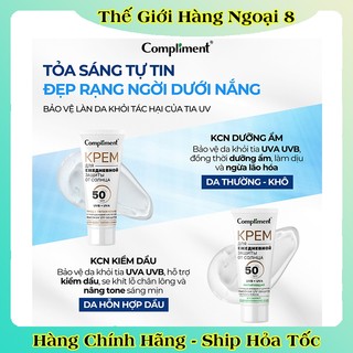 Kem chống nắng da mặt Compliment 50ml SPF 50, UVA, UVB, cấp ẩm, bảo vệ da, phù hợp với mọi làn da của Nga